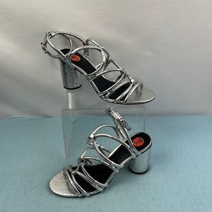 Rebecca Minkoff Silver Strappy Heels